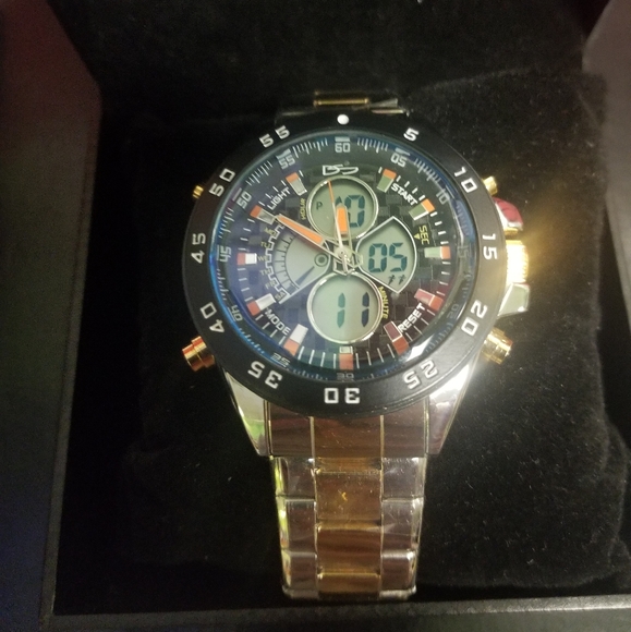 Brand New Daniel Steiger 9117 TM Lazer Blue Two Tone Analog Digital Watch - Picture 3 of 4